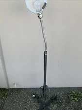 Vintage Ajusco Loc Nightingale Chrome Gooseneck Medical Floor Lamp Industrial