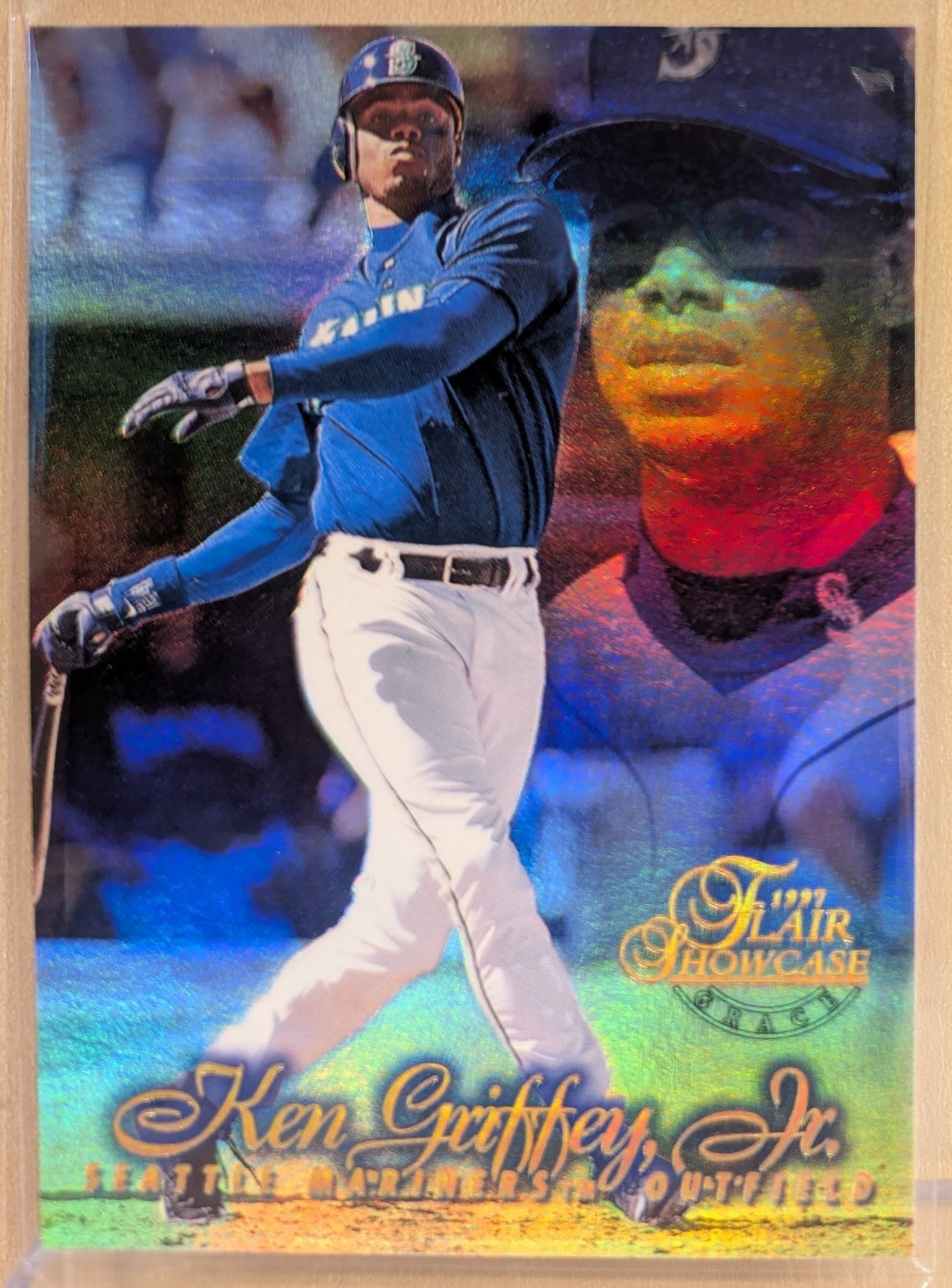 1997 Flair Showcase ROW 1 #24 Ken Griffey Jr Refractor HOF RARE PARALLEL