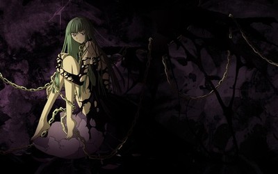 Anime girls code geass cc dark chains barefoot green Custom Gaming Mat Desk