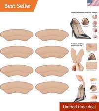 High Comfort Heel Guards - 4 Pairs Foam Inserts for Perfect Shoe Fit, Rosybrown