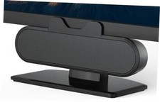 Computer Speakers for Desktop PC, USB Monitor Speaker Bar with Clip-On, Wired