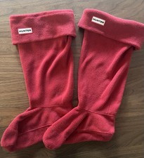 Hunter Rain Boot Sock Liners RED Fleece Rain boot liner Size L