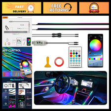 Dynamic Rgb Car Led Strip Lights - Usb Powered Neon Ambient Lighting Kit With Re