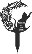 Pet Grave Markers Cat, Metal Memorial Plaques for Outdoors Garden Yard, Pet Grav