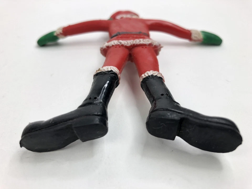 Santa Claus Figurine Gumby Style Posable Bendable Vintage Christmas Flexible - Image 3 of 4