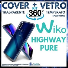 COVER TRASPARENTE + PELLICOLA VETRO TEMPERATO Per WIKO HIGHWAY PURE Custodia TPU