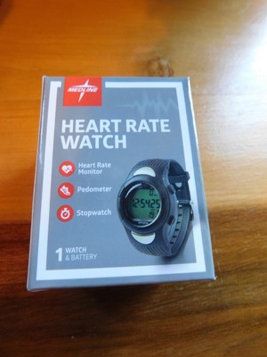 New MEDLINE Pedometer Stopwatch Heart Rate Monitor Fitness Watch