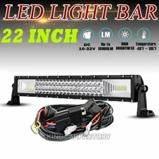 22inch 560W Led Light Bar Tri Row Spot Flood Combo Work UTE Truck SUV ATV 24''