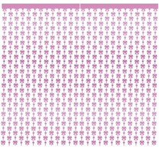 Bow Birthday Party Decorations Bow Foil Fringe Curtains Photo Props Backdrop ...