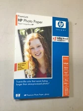  HP 4X6 Premium Glossy Photo Paper 60 Sheets Q1989A : SEALED NEVER OPENED
