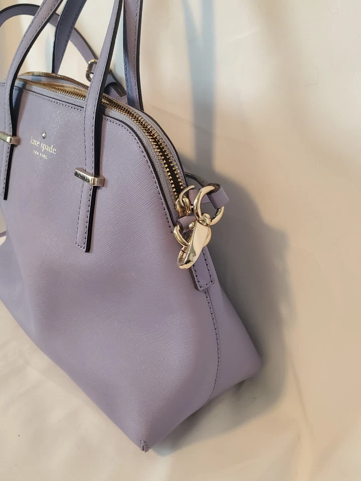 Bolso de mano Kate Spade New York Shell Armazon de cuero lavanda Foto 4 de 4