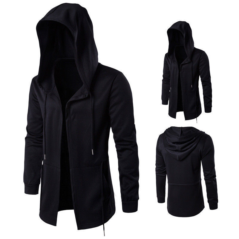 Stylish Creed Men Hoodie Assassins Cagoule Jacket Costume Casual Black Cloth