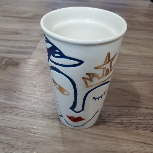 Starbucks 2016 Mermaid Winking Eye Tumbler 10 Oz Coffee Ceramic Travel