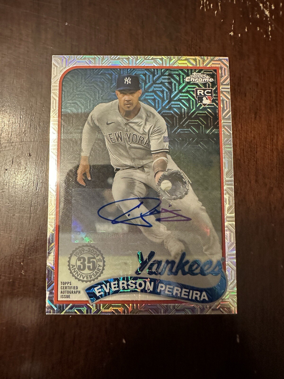 2024 Topps Series 1 Everson Pereira Silver Pack 1989 Mojo Auto RC /199 Yankees