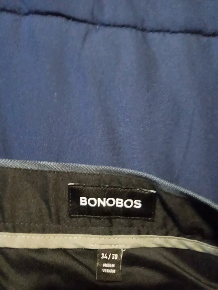 Bonobos Monday Chino Pants Men's Size 34x30 Gray Flat Front - Image 4 of 4