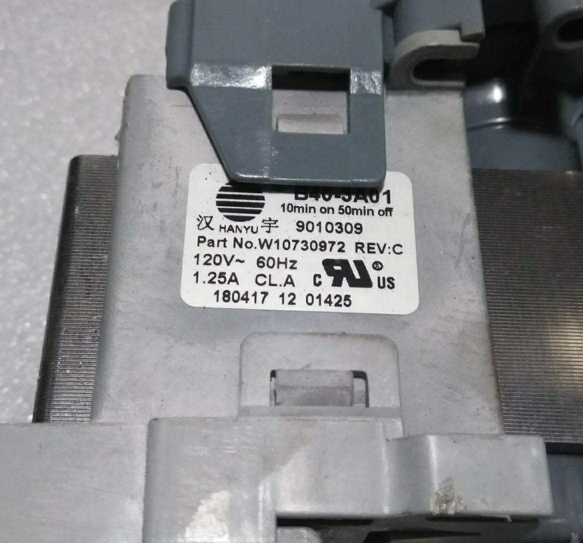 Ersatz Waschwasser-Ablaufpumpenmotor W10730972 – Kompatibel Mit Whirlpool, Maytag & Amana Waschmaschinen
