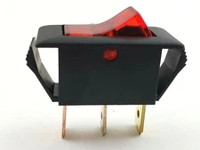 Eaton 1500R11E Rocker Switch SPST 2 Position On-Off 15A 125V QC Tabs Red