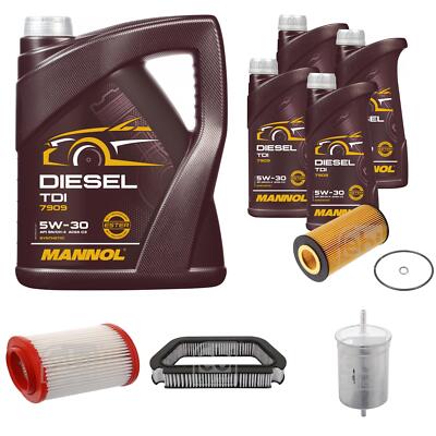 FEBI BILSTEIN Inspektionspaket 9L MANNOL Diesel TDI 5W-30 für Audi A8 4E2 4E8