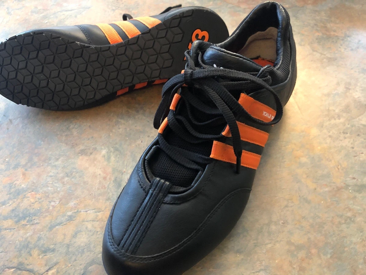 Y 3 Yohji Yamamoto Adidas Men s Black and Orange Leather Boxing
