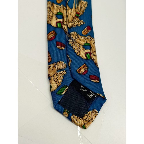 Salvatore Ferragamo Blue Horses Necktie 100% silk tie italian - Picture 6 of 6