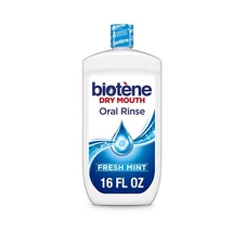 Biotene Oral Rinse Moisturizing Mouthwash for Dry Mouth Relief FRESH MINT 16 OZ