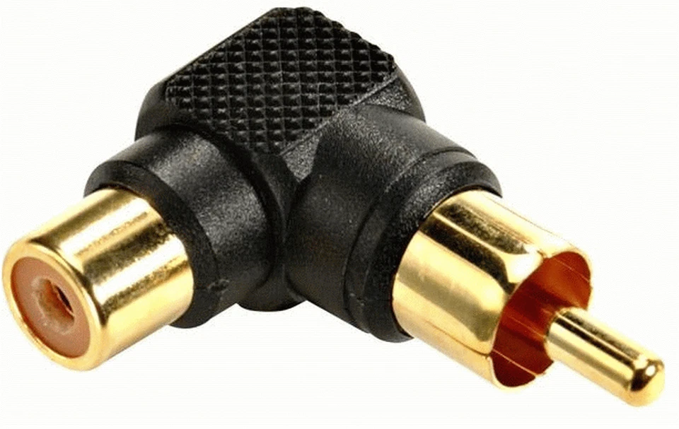 Adaptateur RCA Angle 90 Degrés Mâle RCA Femelle Prise Phono Droit - Photo 1/1