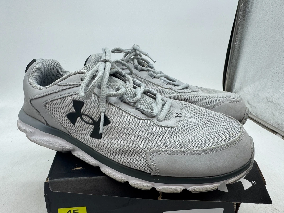 Under Armour Charged Assert 9 4E Extra Wide Men\'s 13 Gray White New In Box Under Armour Charged Assert 9 4E Wide Mod Grey White for  main image 2