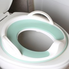 Potty Training Seat with Handles Non Slip Splash Guard Fits Round Oval Toilets