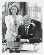 1987 Press Photo George C. Scott and Carlin Glynn co-star in "Mr. President"