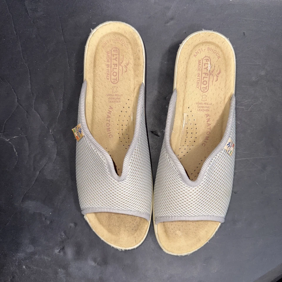 Sandalias Fly Flot para mujer grises talla 9 informales cómodas verano básicas Foto 3 de 4