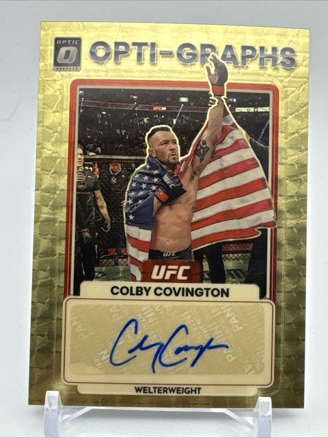 Colby Covington 2023 Opti-Graph Superfractor 1/1 Auto UFC - 4339