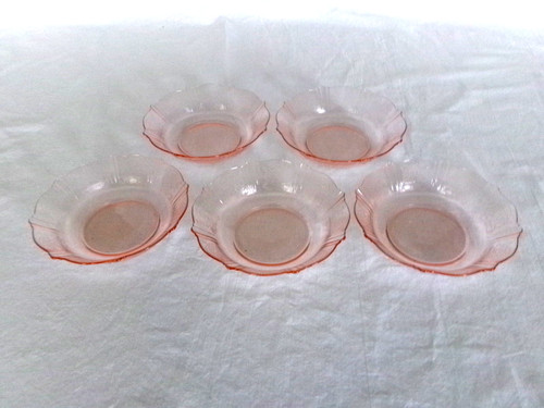 5 Pink American Sweetheart 6" Cereal Bowls MacBeth-Evans 1930s Depression Glass