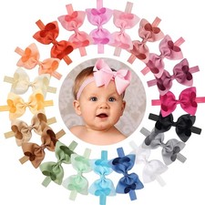 C LLOT Baby Girls Headbands Grosgrain Ribbon 4.5 Hair Bows Headband Big Bow