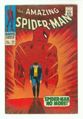 Amazing Spider-Man #50 Marvel Comics FN+ 6.5 Pence Copy 1st Kingpin White Pages