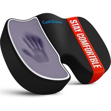 Seat Cushion, Memory Foam Cushion for Office Chair, Car Large, Black