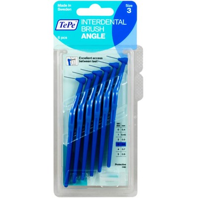 Tepe Angle Interdentalbürste 0,6mm Blau 6St - PZN 7708860
