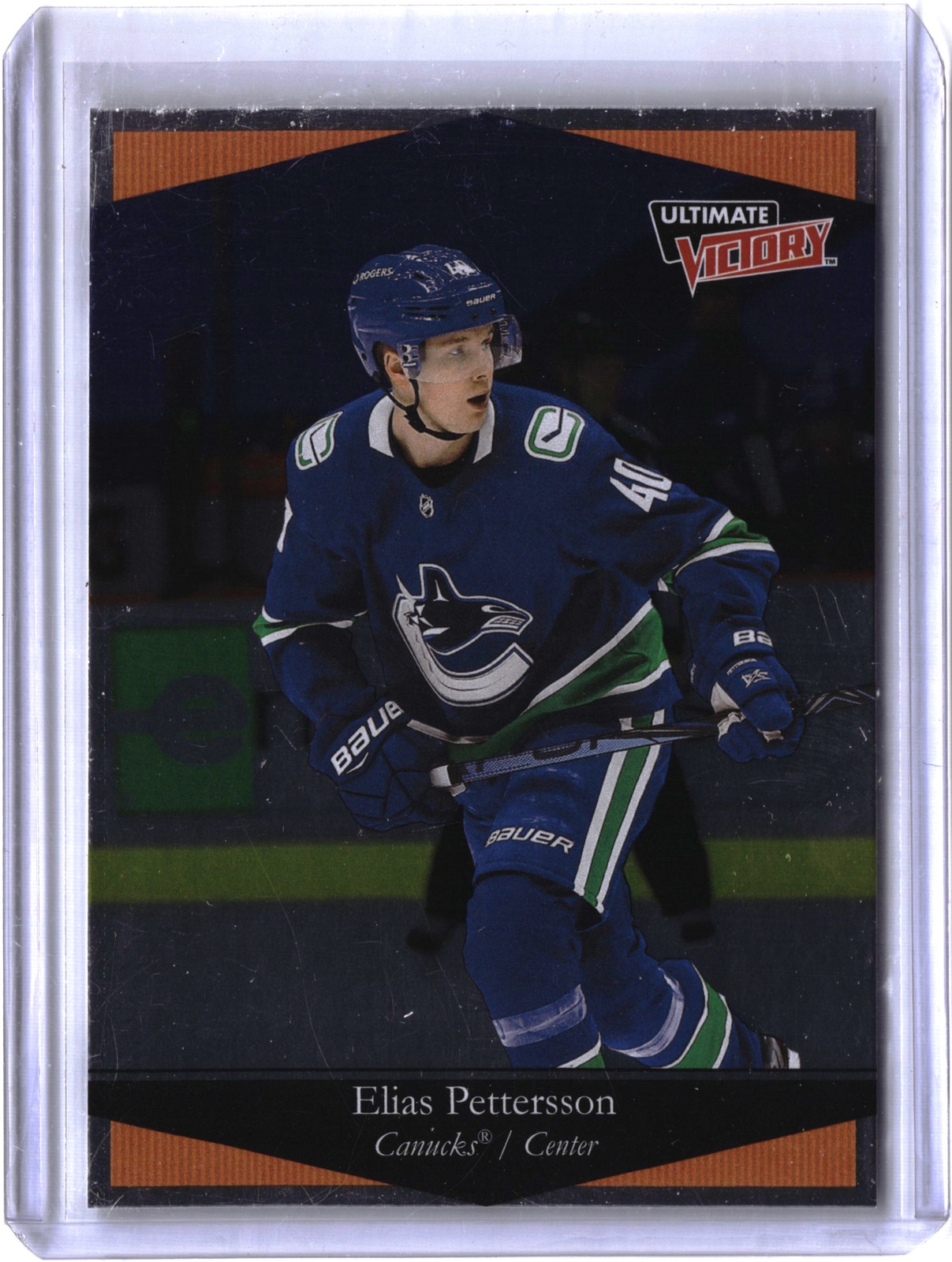 2020-21 Upper Deck #UV-6 Elias Pettersson Ultimate Victory