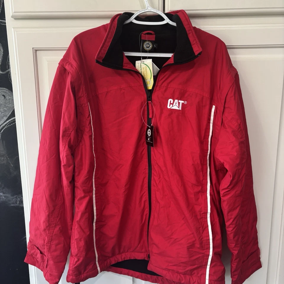 Nueva chaqueta aislante Caterpillar Red Fine Tex para hombre, talla L, impermeable de colección Foto 2 de 4