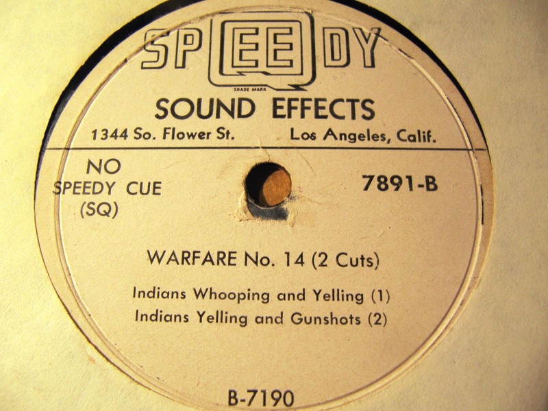 Lone Ranger TV SHOW SOUND EFFECTS Record Speedy Q Native Indian Warfare 7891