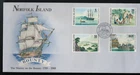 1989 AUSTRALIA NORFOLK ISLAND MUTINY OF THE BOUNTY,   SET OF FOUR   FDC