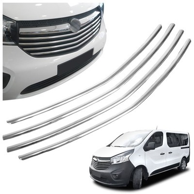 Zierleisten für vorderen Kühlergrill Opel Vivaro B (X82) 2014-2019 Chrom Poliert