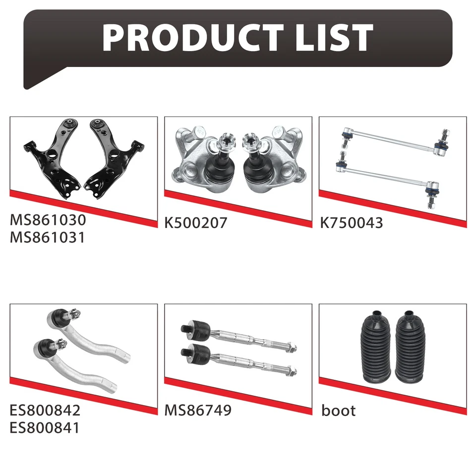 12x Brazo de control inferior delantero barra estabilizadora enlace para Toyota Prius CT200h 2010-2014 2015 Foto 4 de 4