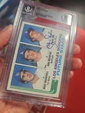 1982 TOPPS DODGERS FUTURE STARS STEVE SAX AUTOGRAPH ROOKIE RC BGS AUTO Authentic