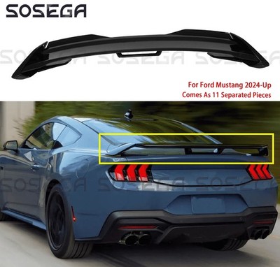 For Ford Mustang Dark Horse S650 2024-Up Rear Upper Trunk Spoiler Highkick Wings