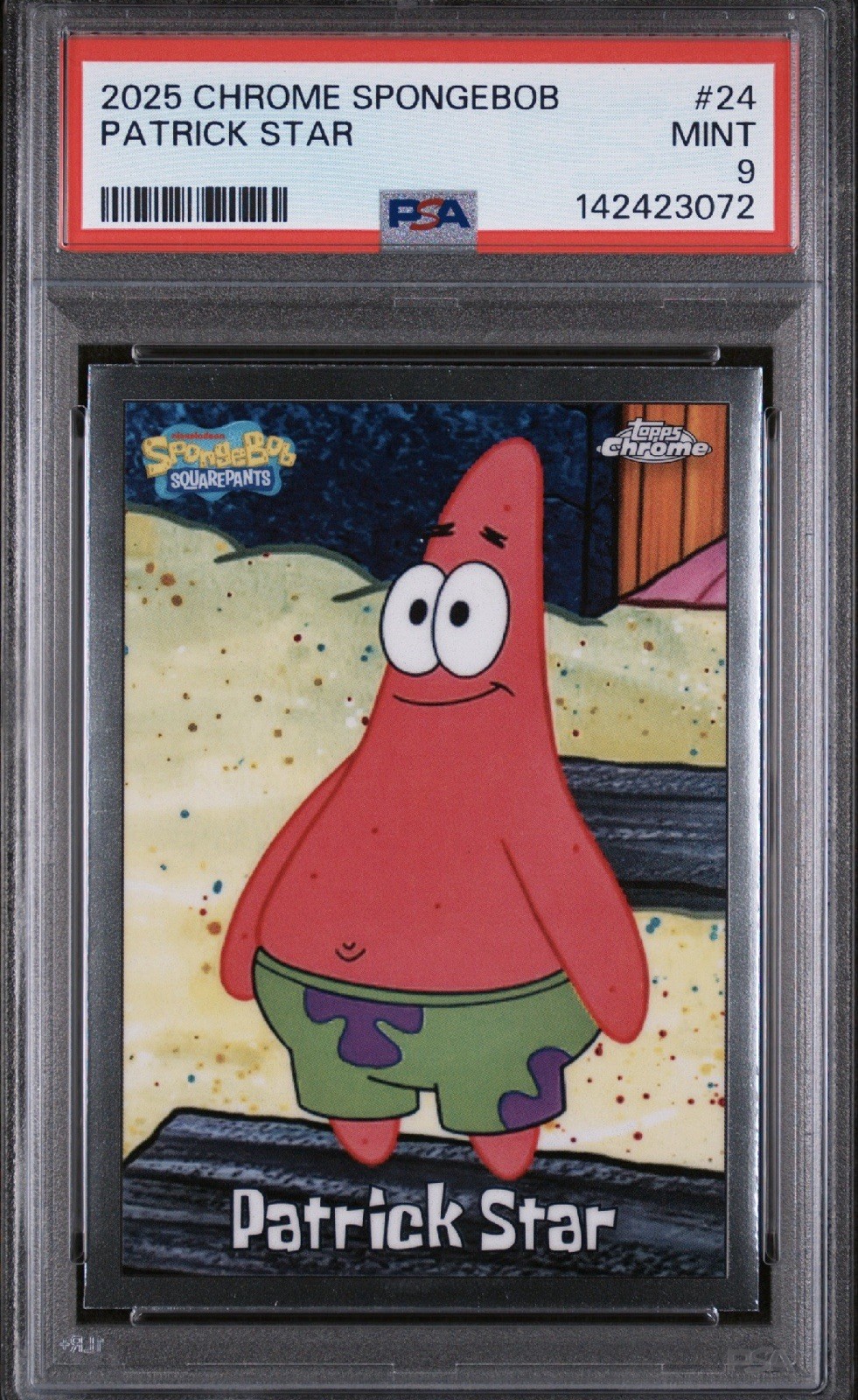 ✨POP 2✨ PSA 9 Topps Chrome SpongeBob - #24 Patrick Star