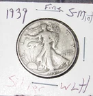 Fine Silver 1939 s San Francisco Mint Silver Walking Liberty Half Dollar 1/2 WLH