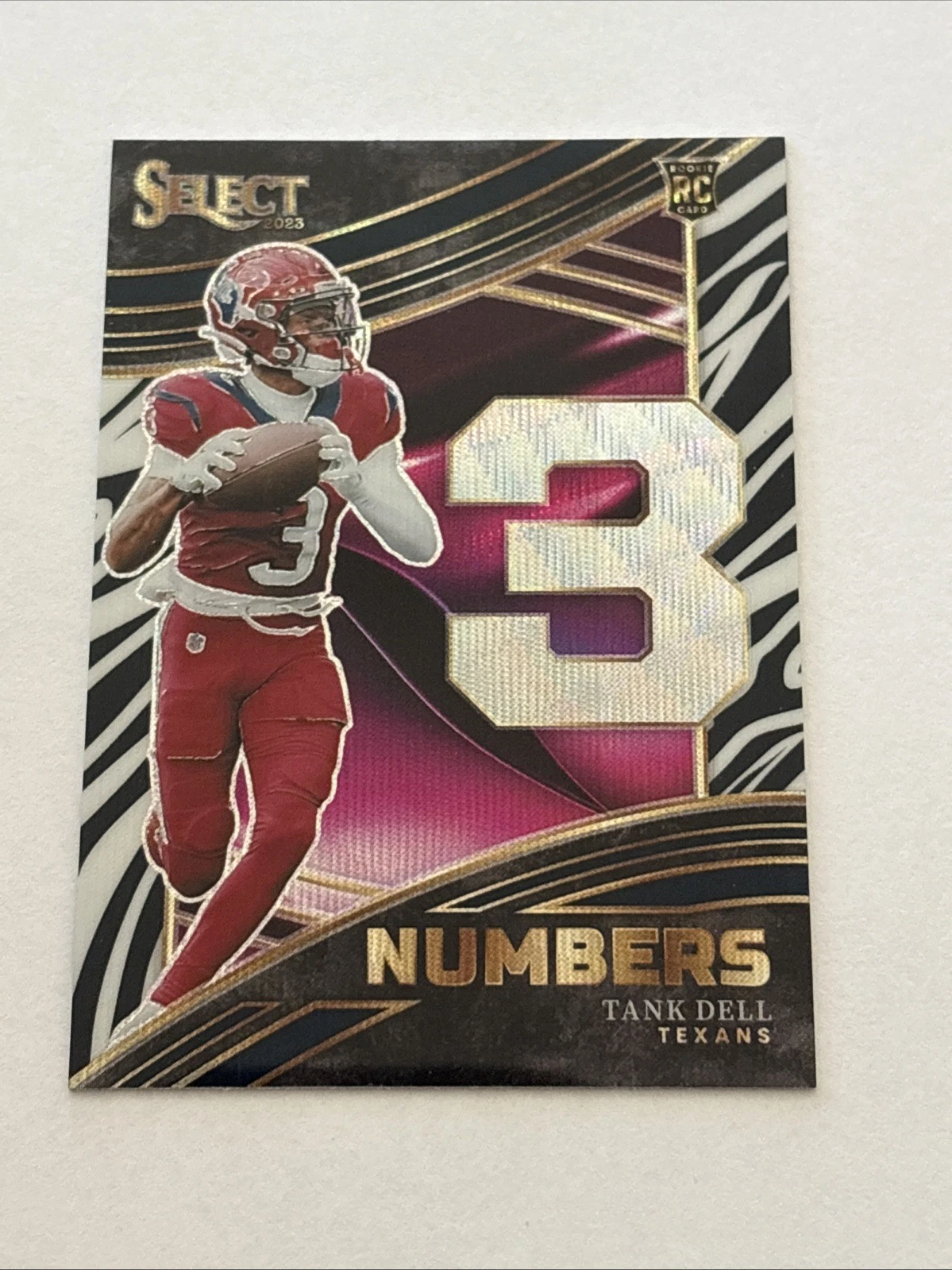 Tank Dell Panini Select Select Numbers #NMBNTD Zebra Prizm
