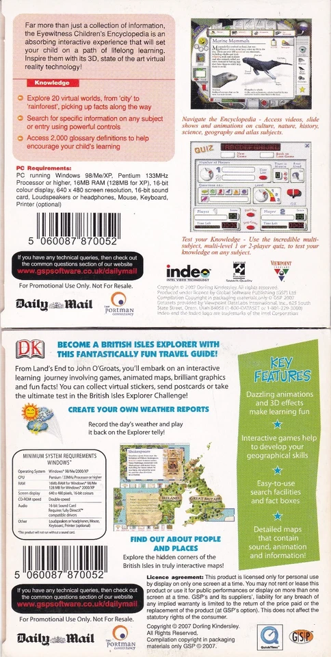 EYEWITNESS DK CD-ROM SET ( DAILY MAIL Newspaper 6 PC CD-ROM Set ) - Bild 3 von 4