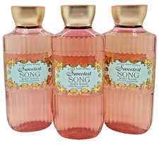 Bath  Body Works Lot of 3 Bottles Sweetest Song Body Wash Shower Gel 10 oz