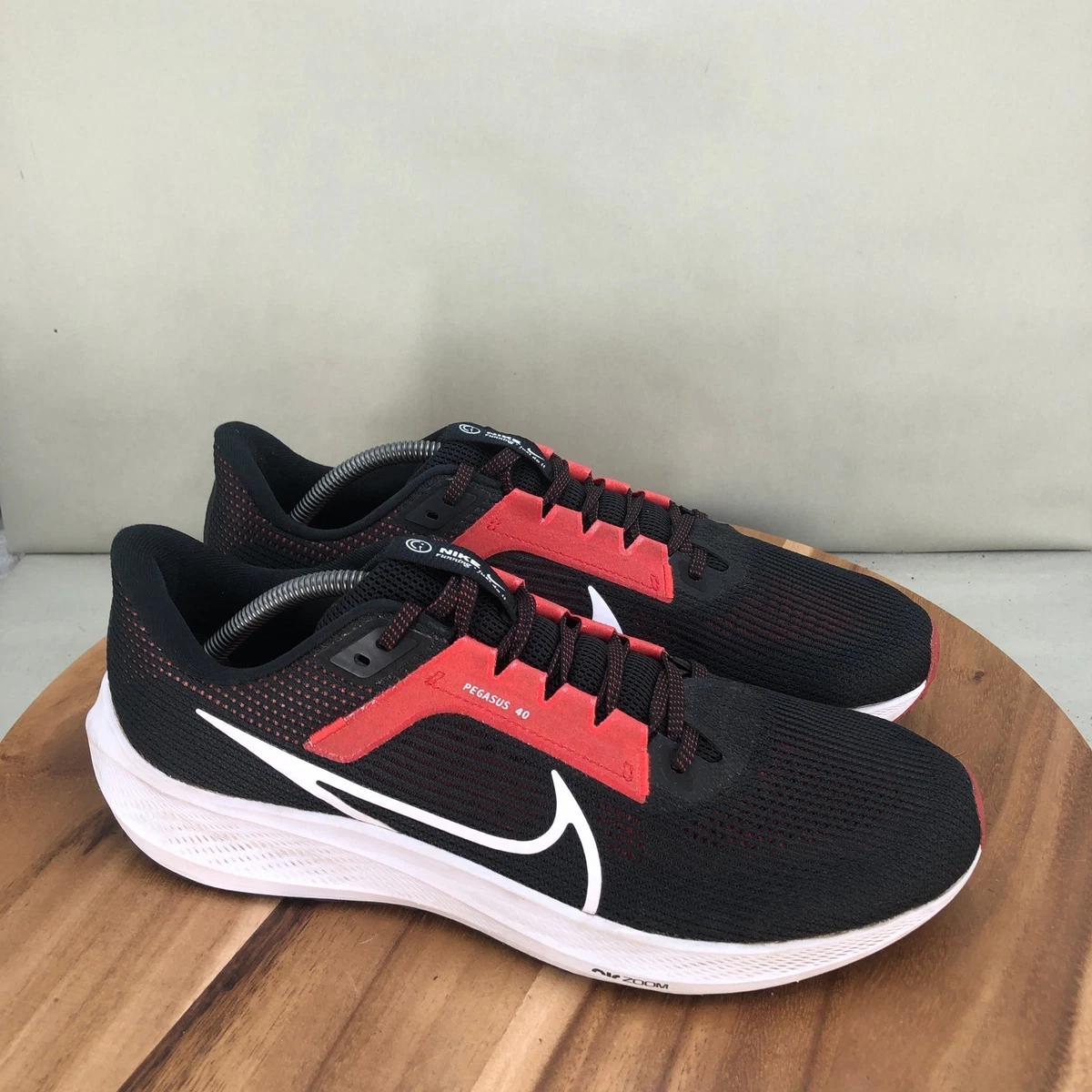 Nike Air Zoom Pegasus 40 Mens Running Shoes Black Red DV3853-003 Size 11.5 Nike Air Zoom Pegasus 40 Black Light Crimson Red White Men  main image 4